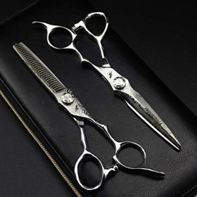 Professionnel Coupe de Cheveux Ciseaux Set - Ciseaux Coiffure Dilution Styling Shears Haut de Gamme 6.0" toilettage Kit - Sal