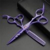 LLDKA Ciseaux De Coiffure Set 7.0 Pouces Peinture Noire Professionnelle Ciseaux À Effiler Gaucher pour Salon De Coiffure ou À