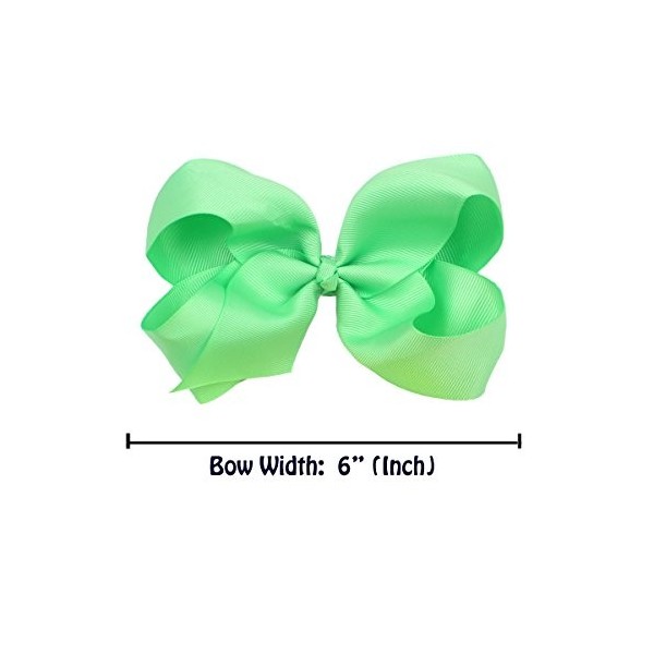 JOYOYO 40 Colors 6 Inch Big Large Hair Bows for Girls Multi-colored Grosgrain Ribbon Hair Bow With Alligator Clips Hair Acces