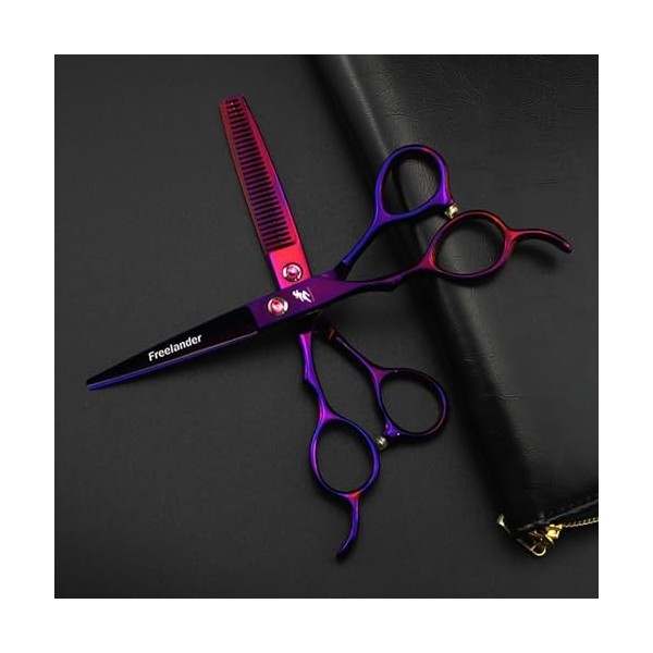 Ciseaux de coiffure série pour gauchers ciseaux de styliste de Salon tranchants kit doutils de coupe de cheveux pour gaucher