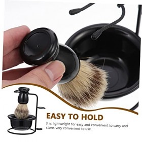 FOMIYES 4 Ensembles Ensemble De Barbe Rasoirs Pour Hommes Rasoir En Métal Blaireaux Pour Hommes Support De Blaireau À Raser B