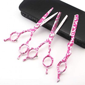 LIUSU Ciseaux de toilettage pour Animaux de Compagnie, Ciseaux de Cheveux Professionnels Kit de Ciseaux de Coiffure Ensemble 