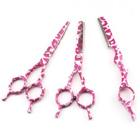 LIUSU Ciseaux de toilettage pour Animaux de Compagnie, Ciseaux de Cheveux Professionnels Kit de Ciseaux de Coiffure Ensemble 