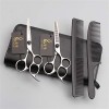 Lot de 4 ciseaux de coiffure professionnels pour droitier 14,9 cm/15,2 cm, ciseaux à effiler haut de gamme en acier 440 C pou