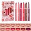 Mengxin 6 Couleur Rouge a Levre Mat Longue Tenue Waterproof Crayon a Levre Brillant à Lèvres Lipstick Matte avec Coffret Cade