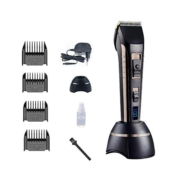 Gaone Tondeuses À Cheveux sans Fil pour Hommes, Tondeuse À Barbe Tondeuses De Coiffeur Affichage LED Rechargeable Étanche Kit