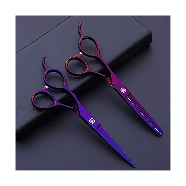 Ciseaux de coiffure Série gaucher Sharp Salon Stylist Cisailles Kit doutils de coupe de cheveux pour gaucher Ciseaux de coif