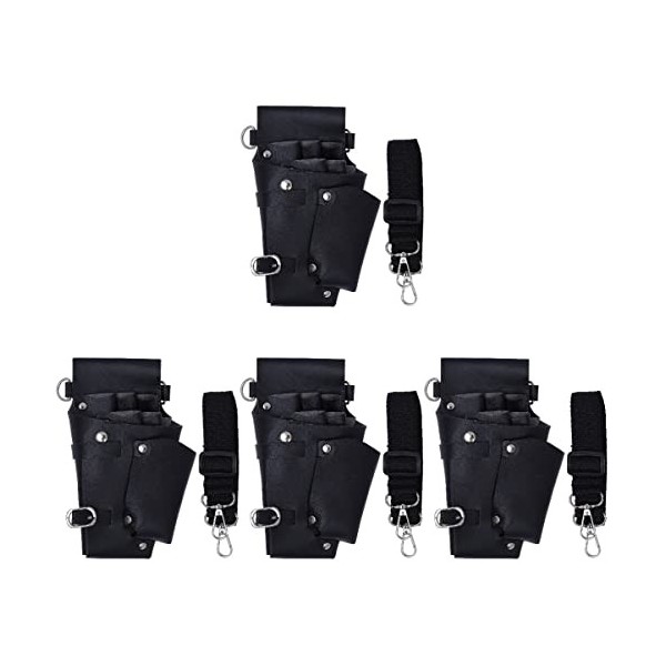 LALAFINA 5 Pièces Sac Banane Ciseaux De Bébé Ceinture Doutils De Barbier Porte-ciseaux Pour Toiletteurs Sac De Ceinture De B