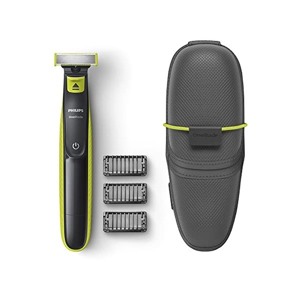 Philips OneBlade Face QP2520/65 Tondeuse Edge Rasage pour toutes les longueurs de cheveux 3 x Click on Stubble Combs Recharge