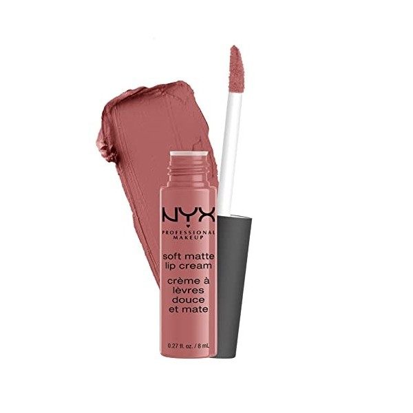 NYX Professional Makeup Rouge à Lèvres Soft Matte Lip Cream, Fini Mat Crémeux, Couleur Ultra-Pigmentée, Tenue Longue Durée, T