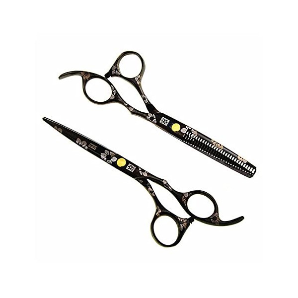 5.5 6" Ciseaux de coupe de cheveux Cherry Hairdressing Set de ciseaux de coupe de cheveux Ciseaux de coupe de cheveux amincis