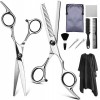 MKYOKO Ensemble de Coiffure 9 PCS Ciseaux de Coiffure Professionnels Kit de Coupe de Cheveux Ciseaux de Coupe de Cheveux Cise