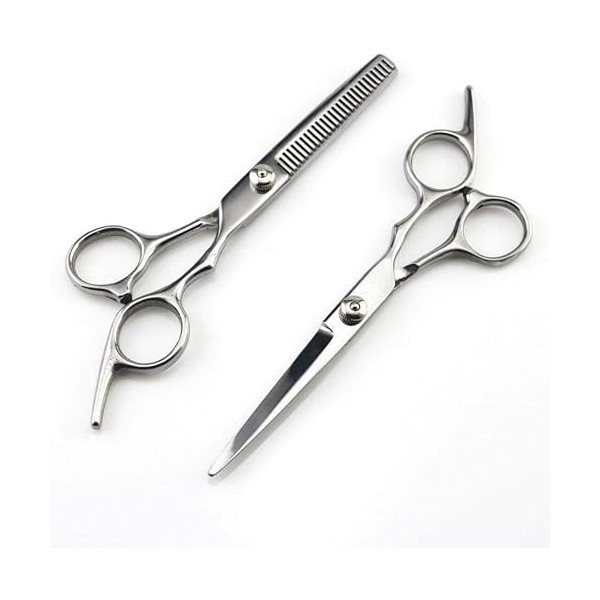 Haarschere Ciseaux de Coiffure,Ciseaux de Coupe de Cheveux Ciseaux de Coiffeur,Ciseaux Ciseaux de Coiffure,Argent,Set