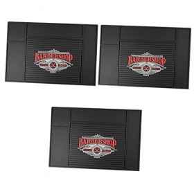 Zerodeko 3 Pièces Outils De Coiffure Tapis DAffichage Ciseaux Noirs Fers À Friser Pour Cheveux Tapis Anti-Fatigue De Barbier