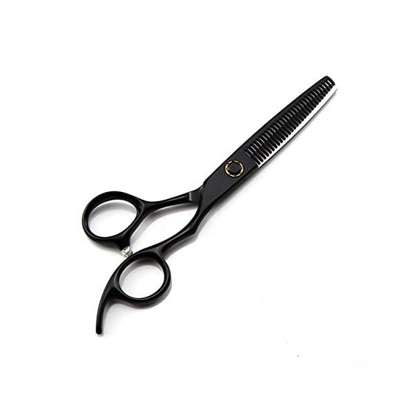 Ciseaux de coiffure noirs de 6 pouces, amincissement des cheveux, ciseaux pour outils de coupe de cheveux, ciseaux de coiffeu