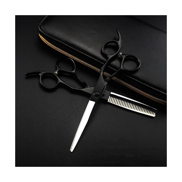 Ciseaux de coupe de cheveux, 6 pouces professionnels 440c ciseaux de cheveux coupés en acier coupe outils de barbier coupe de