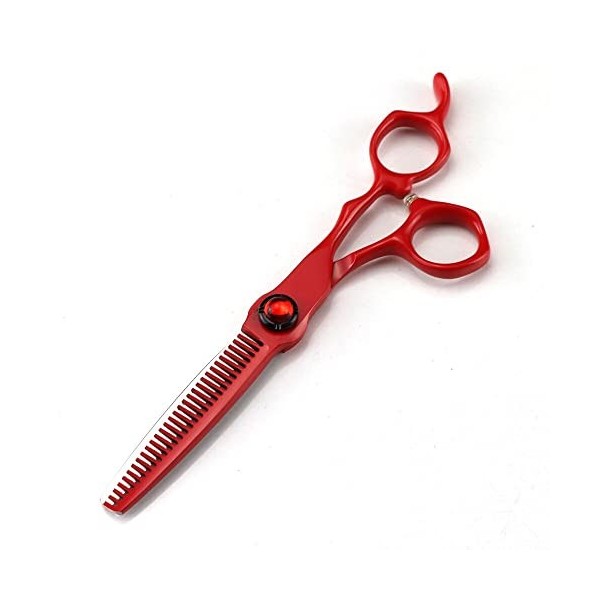 Ciseaux de coiffeur Ciseaux de coupe de cheveux, 6INCH Professional Japon 440c Ciseaux en acier Ciseaux de cheveux rouges Cou