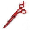 Ciseaux de coiffeur Ciseaux de coupe de cheveux, 6INCH Professional Japon 440c Ciseaux en acier Ciseaux de cheveux rouges Cou