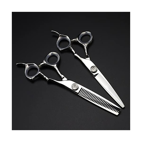 Ciseaux De Coiffeur Ciseaux De Coupe De Cheveux, 6 Pouces Professionnel Japon 440c Acier Argent Coupe Cheveux Ciseaux Coupe B