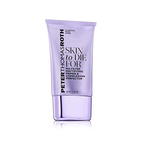 Peter Thomas Roth  Roth Skin To Die For No Filter Mattifying Primer And Perfector Bouchon doreille, 4 cm, Noir Black 