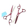 GUANGGUANG Ylingling Store JP 440c Acier 6 Rose Red Cipeaux Coupes Coupe Haircut Hurber Barber Outils Cou Casse-cisaillers