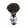 WWWFZS Brosse à Barbe en Poils de Blaireau Pur crème à raser Brosse en Mousse Style Chinois Motif rétro Brosse à Cheveux Doux