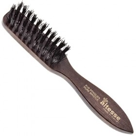 Altesse 320 PM Brosse à Barbe en Soies de Sanglier pour Homme Barbe et Moustache Kit de Toilettage Barbe Bois de Hêtre Foncé 