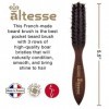 Altesse 320 PM Brosse à Barbe en Soies de Sanglier pour Homme Barbe et Moustache Kit de Toilettage Barbe Bois de Hêtre Foncé 