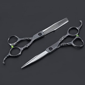Ciseaux de coupe de cheveux, 6 pouces professionnels 440C Scorpion ciseaux de coupe ciseaux de coiffeur ciseaux à effiler cis...