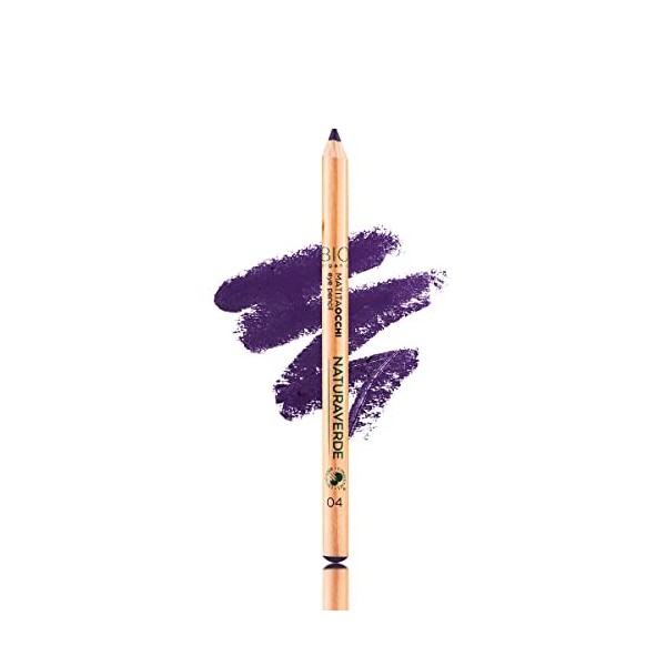 Naturaverde | Bio Make Up - Crayon pour les yeux violet en matière biologique, crayons pour les yeux colorés, crayon pour les