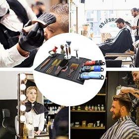 Beavorty Barber Organisateur Mat Magné Magné Salon Barbershop Mat Work Pad pour Clippers Hair Styling Tools