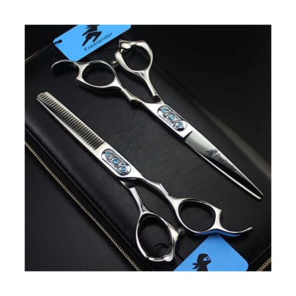 KOAIEZ 6,0 Pouces Ensemble De Ciseaux De Barbier en Acier Inoxydable Professionnel, Outils De Cisaillement De Barbier De Coup