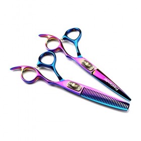 KOAIEZ Salon De 6,0 Pouces Salon Barber Ciseaux De Coiffure, Coiffure De Coiffure en Acier Inoxydable Coupes De Coupe + Cise