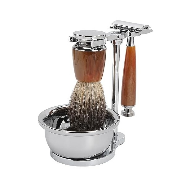 Ensemble de Toilettage pour Hommes, Support Vintage pour Hommes, Outil de Coupe de Barbe, Bol à Savon pour Hommes