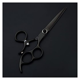 Ciseaux volants noirs de 6,0 pouces, ciseaux de coupe de cheveux à poignée rotative, ciseaux de coupe de cheveux, ciseaux de 