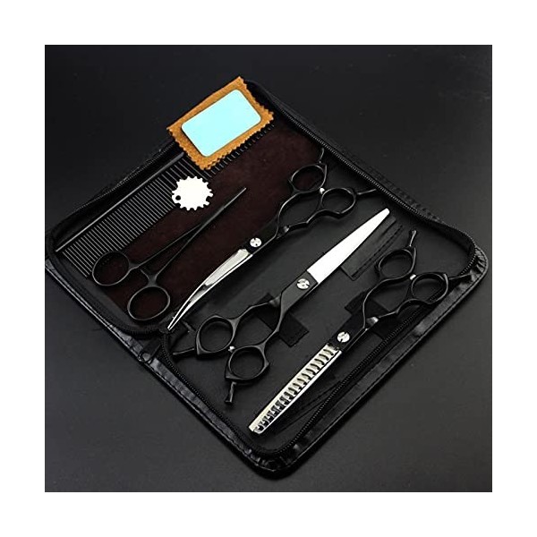 Ciseaux de coupe de cheveux de coiffure professionnelle Ciseaux de coupe de cheveux de salon Kit doutils de coupe de cheveux