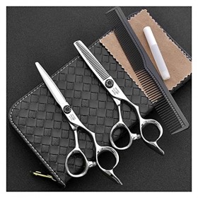 Ensemble de ciseaux de coiffure professionnels de 6,0 pouces, ciseaux de coiffure, ciseaux amincissants, ciseaux plats, cisea