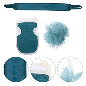 1 Set Rondelle avec Gant Douche Luffa Bain Salle de Bain - Boule Maison Pratique Dos Hôtel Corps Gant Gants Pouf Peau for Réc