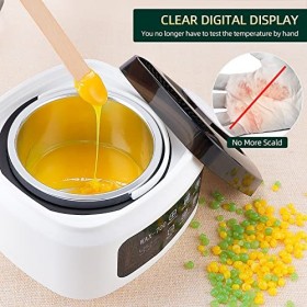 jucyuanhang Machine De Traitement De Cire Multifonctionnelle, Machine De Fusion De Cire De Haricot De Cire 500ML, 10 Minutes 