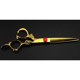 ciseaux de coiffeur Ciseaux De Coupe De Cheveux, 6INCH 440c Poignée De Dragon Ciseaux De Cheveux Doré Coupe Ciseaux De Coiffe...