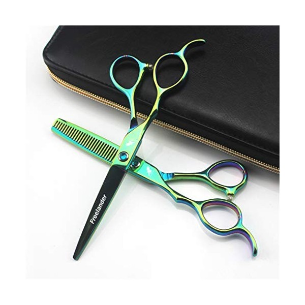 Ciseaux amincissants professionnels, ciseaux de coiffure professionnels haut de gamme pour gauchers Premium 6.0" Set Ciseaux 