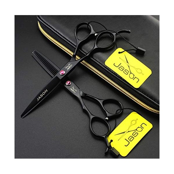 Ciseaux Amincissants Professionnels, 6.0" Ciseaux De Coiffure Professionnels Pour Gaucher Ensemble De Ciseaux De Coiffeur Ens