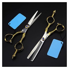 Ciseaux de coiffure 6" Ciseaux de coiffure couronne, ensemble de ciseaux à cheveux, ciseaux amincissants, ciseaux à cheveux, 