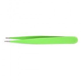 VANGLI Tweezers Stainless steel cute green new professional female hair loss eyebrow tweezers beauty makeup tools Color : Gr