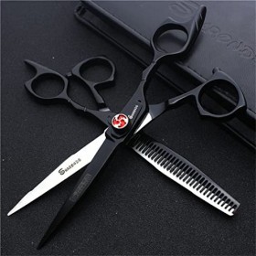 KOAIEZ Ensemble De Ciseaux De Coiffure en Acier Inoxydable De 6,0 Pouces, Outils De Cisaillement De Coiffure De Salon Multifo