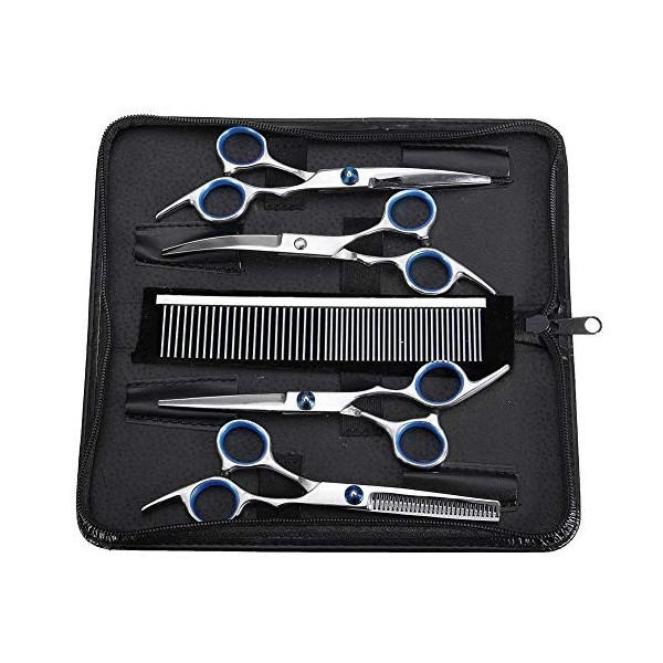 WJY 6 Pouces Salon Professionnel Salon de Coiffure Ciseaux de Coiffure Ciseaux Coupe de Cheveux Trousse à Outils avec Peigne 