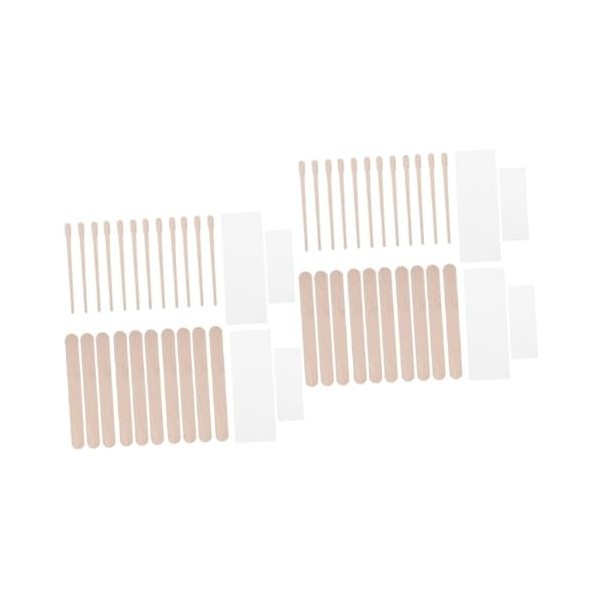 FRCOLOR 1200 Pièces Outils En Bois Jetables Bandes De Cire Pour Le Visage Bandes De Cire Non Tissées Spatule À Cire Bandes De
