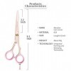 Ciseaux amincissants professionnels, kit de ciseaux de coiffure professionnels de 5,5 pouces or rose finition miroir coupe 