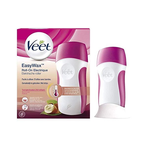 VEET Lot de 4 Kits Epilation Roll-On électrique + recharge de 50ml EasyWax™