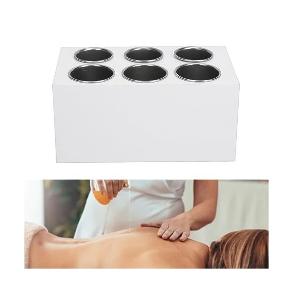 Diffuseur Dhuiles Essentielles Chauffe-huile Essentielle Température Constante Chauffe-huile de Massage à 6 Compartiments po